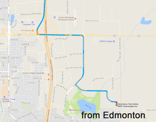 Map to ETC from Edmonton